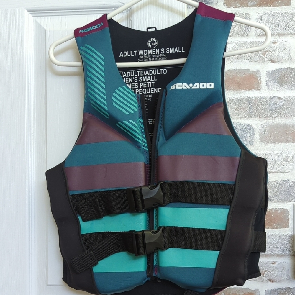 Women's Teal and Purple Sea Doo Life Jacket
